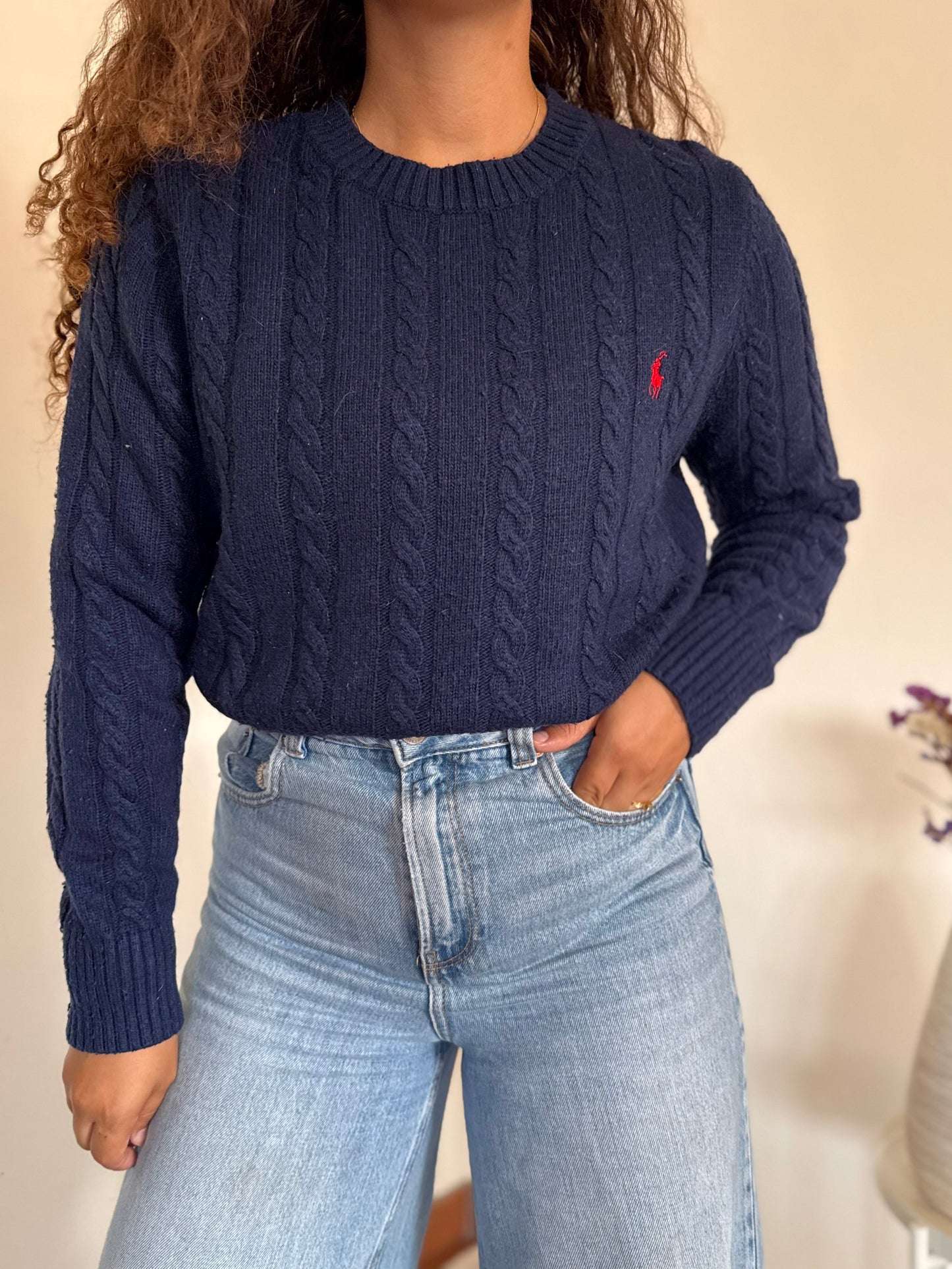 Camisola cable knit Ralph Lauren 30% wool