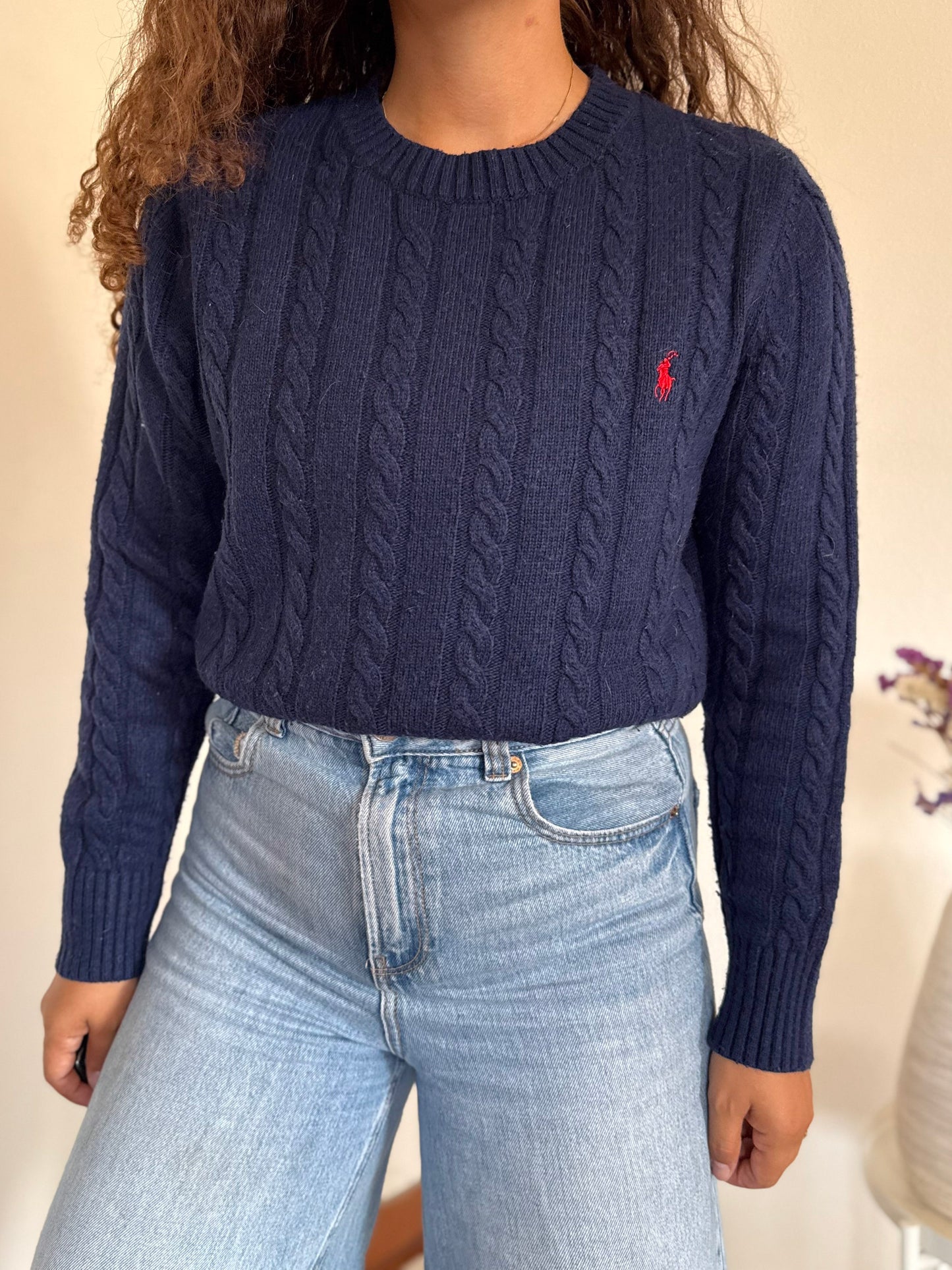Camisola cable knit Ralph Lauren 30% wool