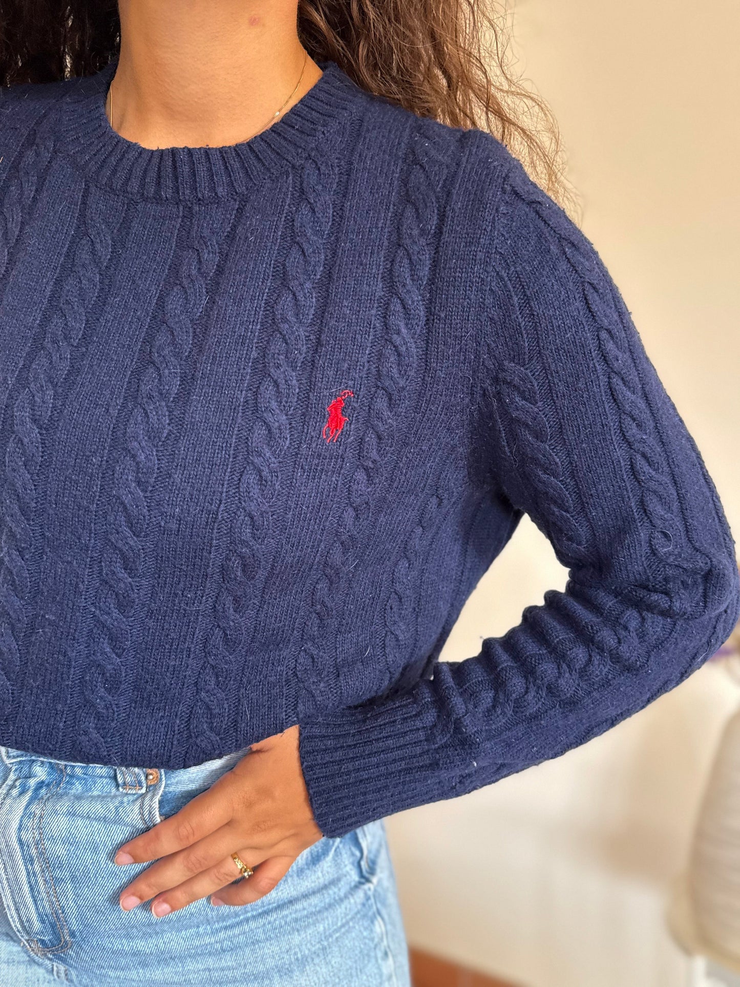 Camisola cable knit Ralph Lauren 30% wool