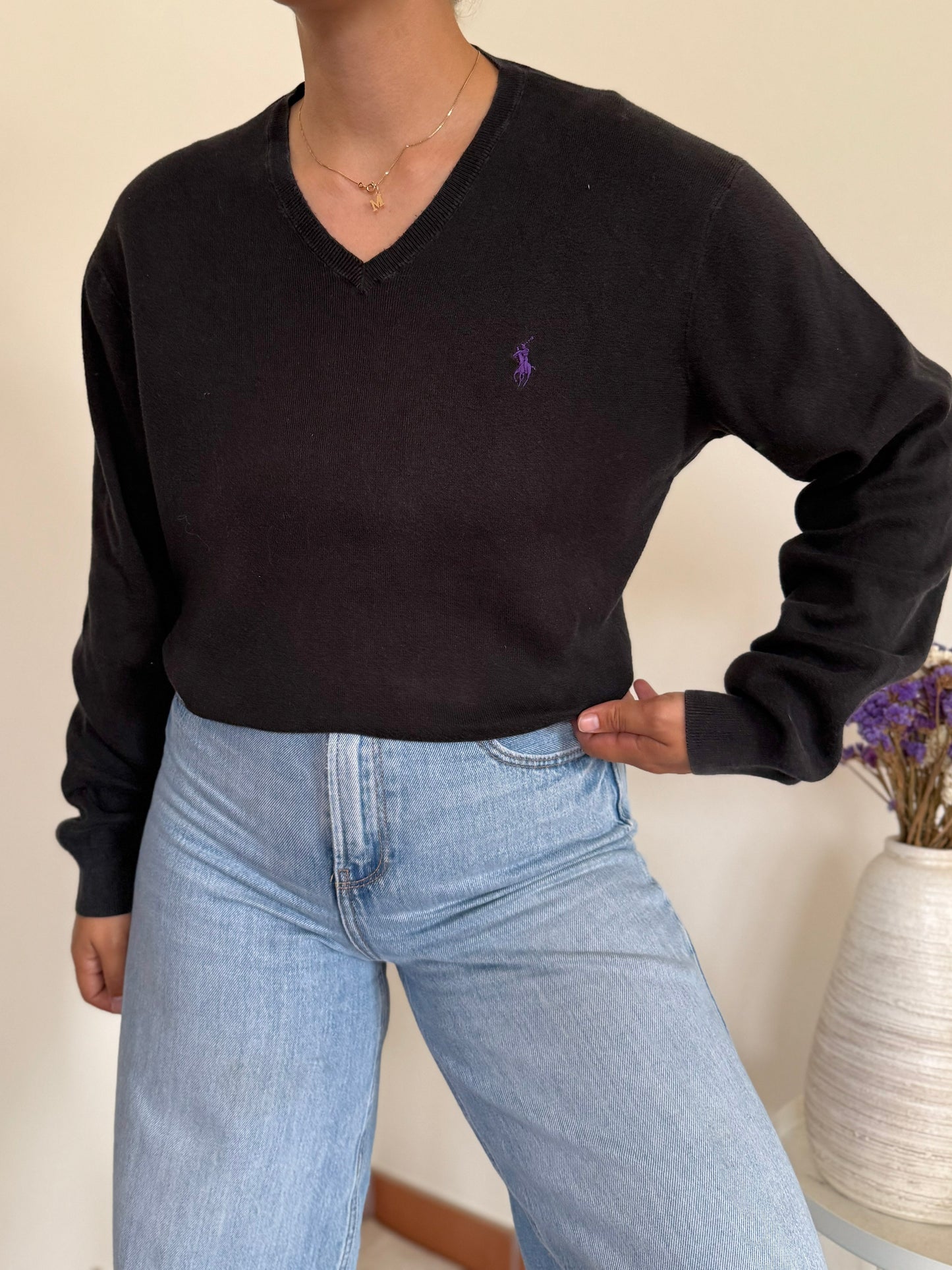 Ralph Lauren V-Neck Knit Sweater
