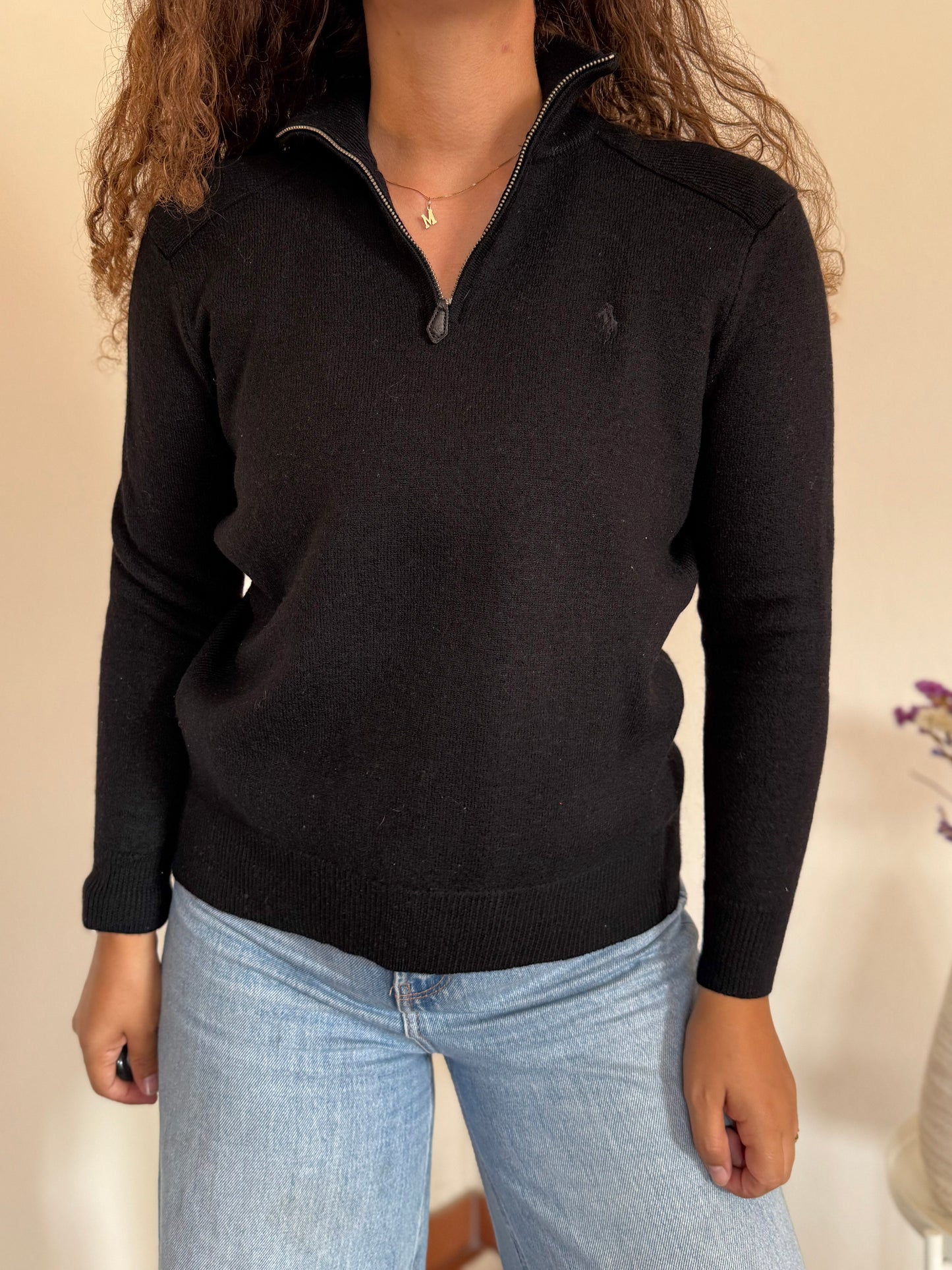 Camisola 1/4 zip neck Ralph Lauren 100% merino wool