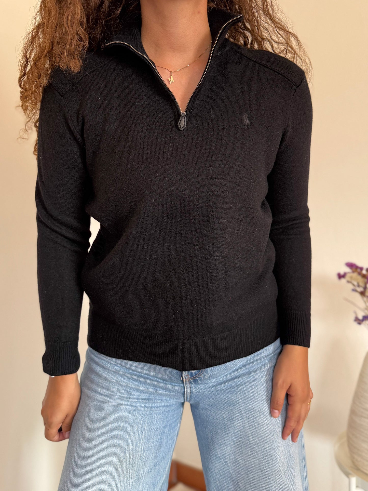 Camisola 1/4 zip neck Ralph Lauren 100% merino wool