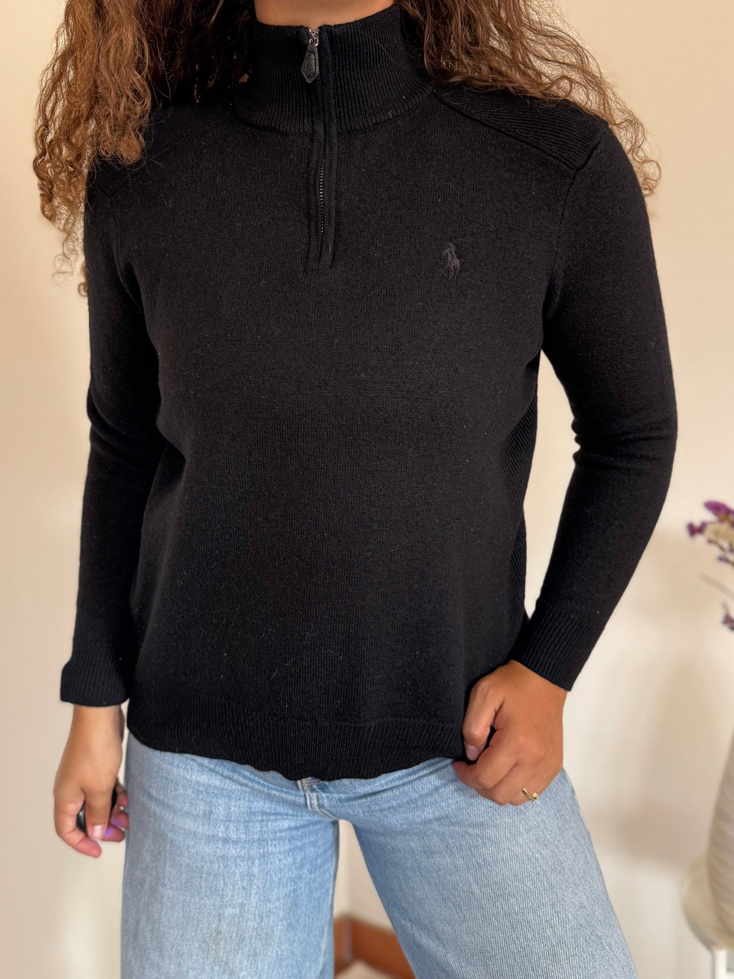 Camisola 1/4 zip neck Ralph Lauren 100% merino wool