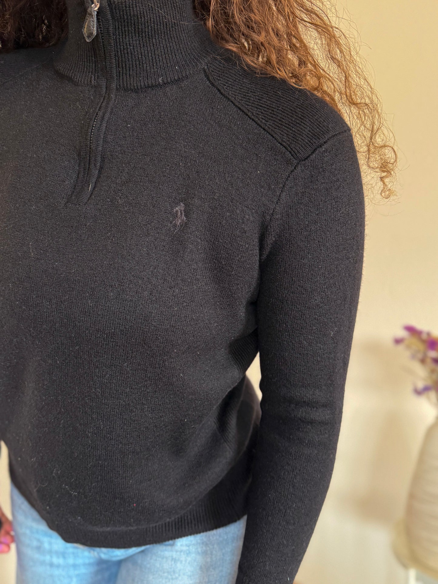 Camisola 1/4 zip neck Ralph Lauren 100% merino wool