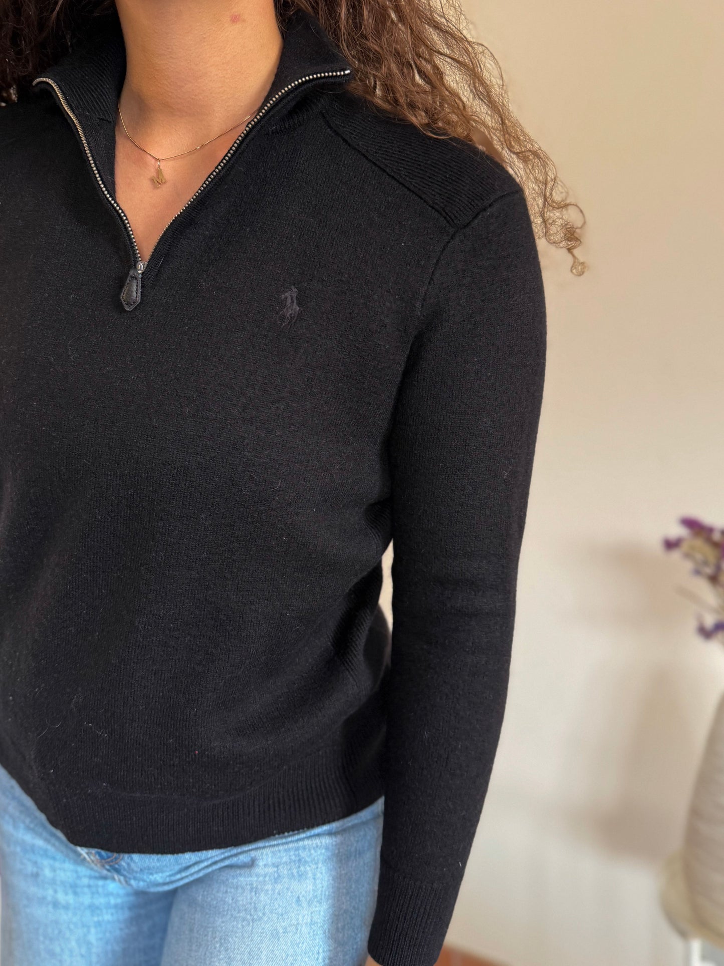 Camisola 1/4 zip neck Ralph Lauren 100% merino wool