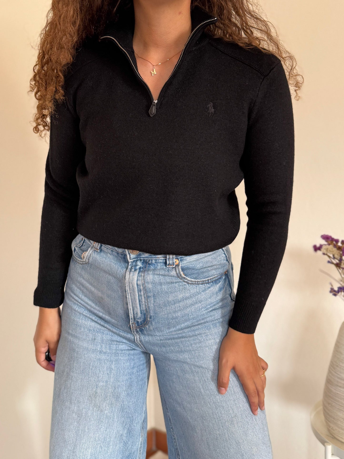 Camisola 1/4 zip neck Ralph Lauren 100% merino wool