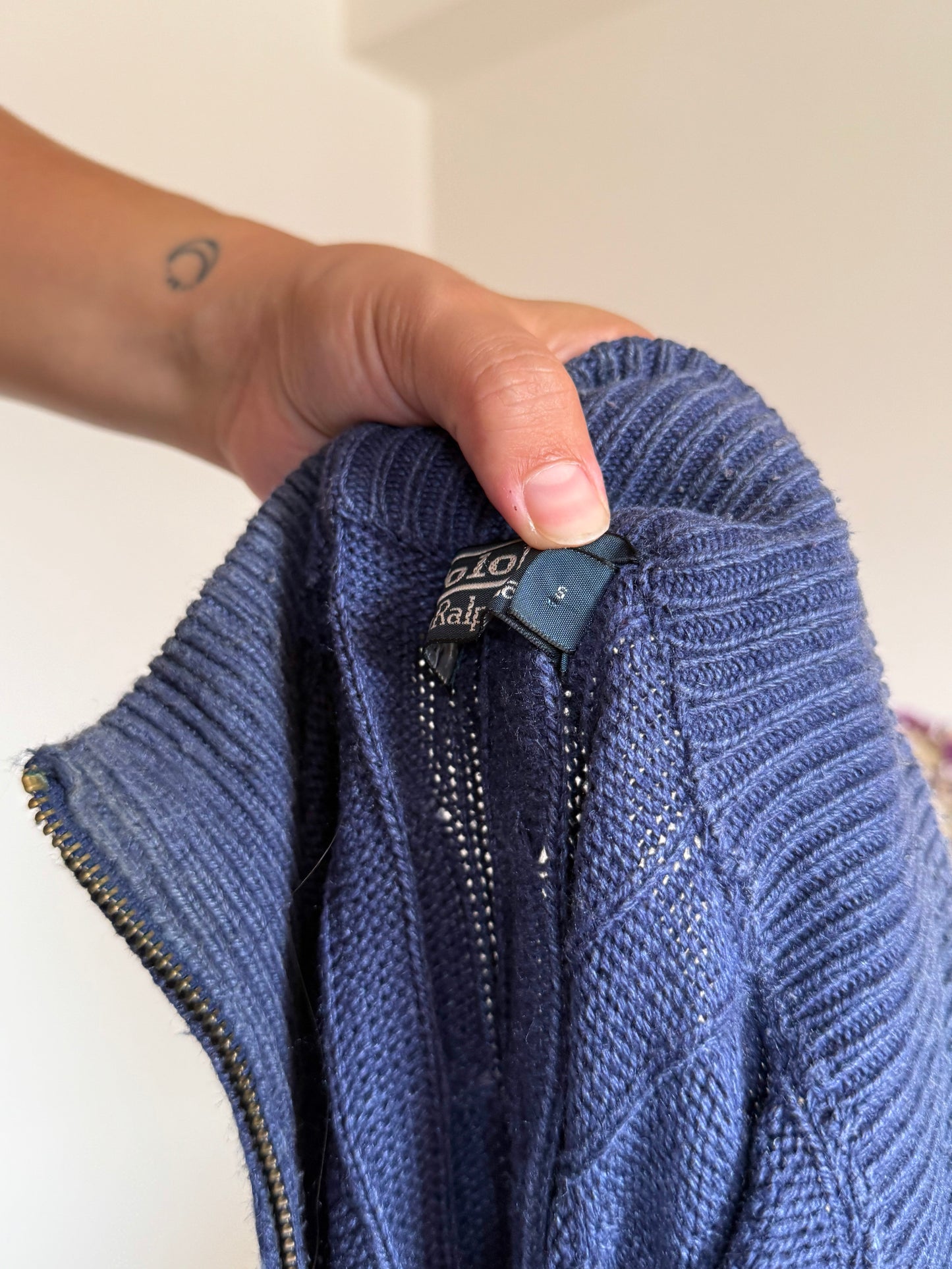 Camisola 1/4 zip neck cable knit Ralph Lauren