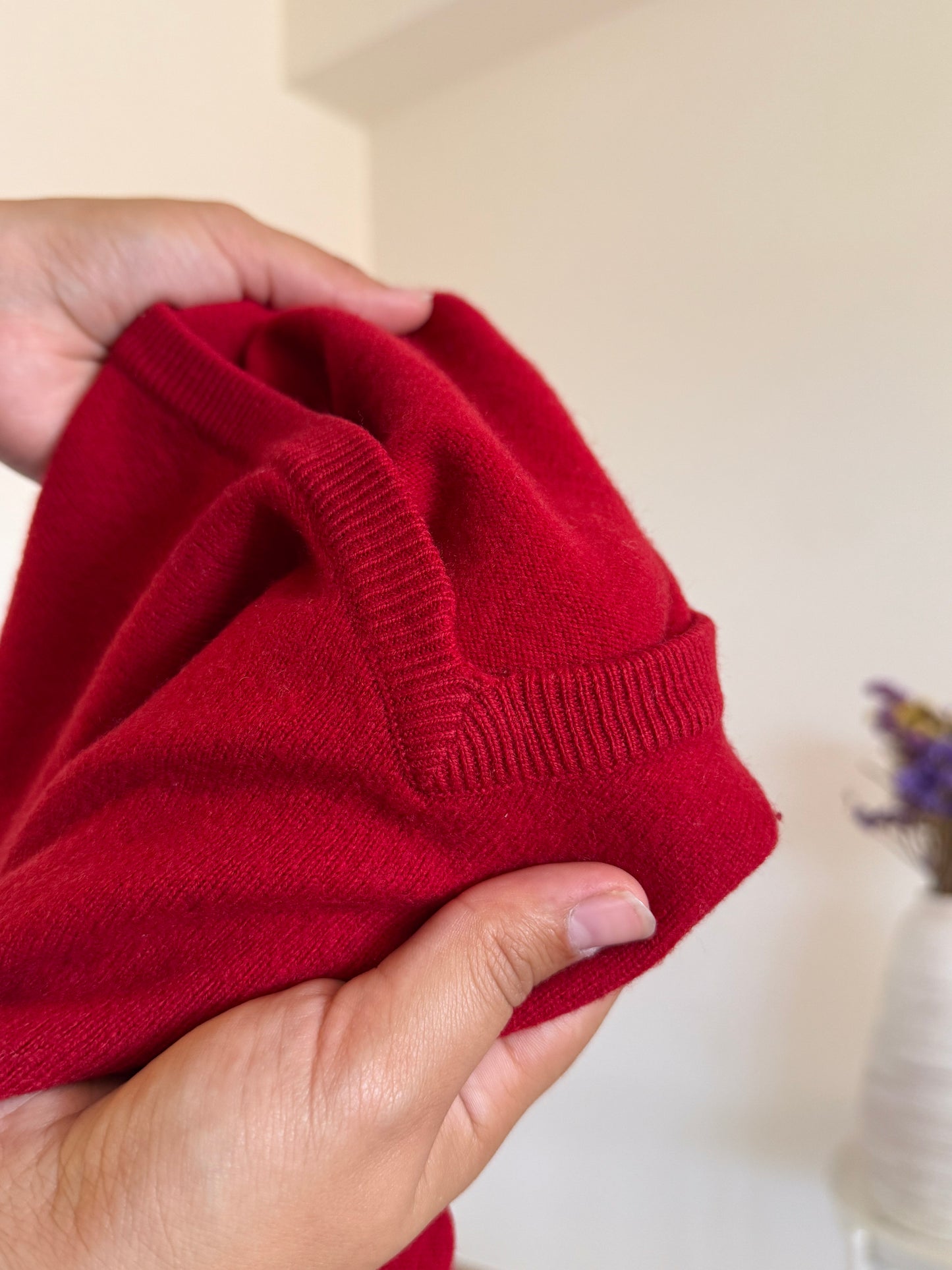 Ralph Lauren V-Neck Knit 100% Lã