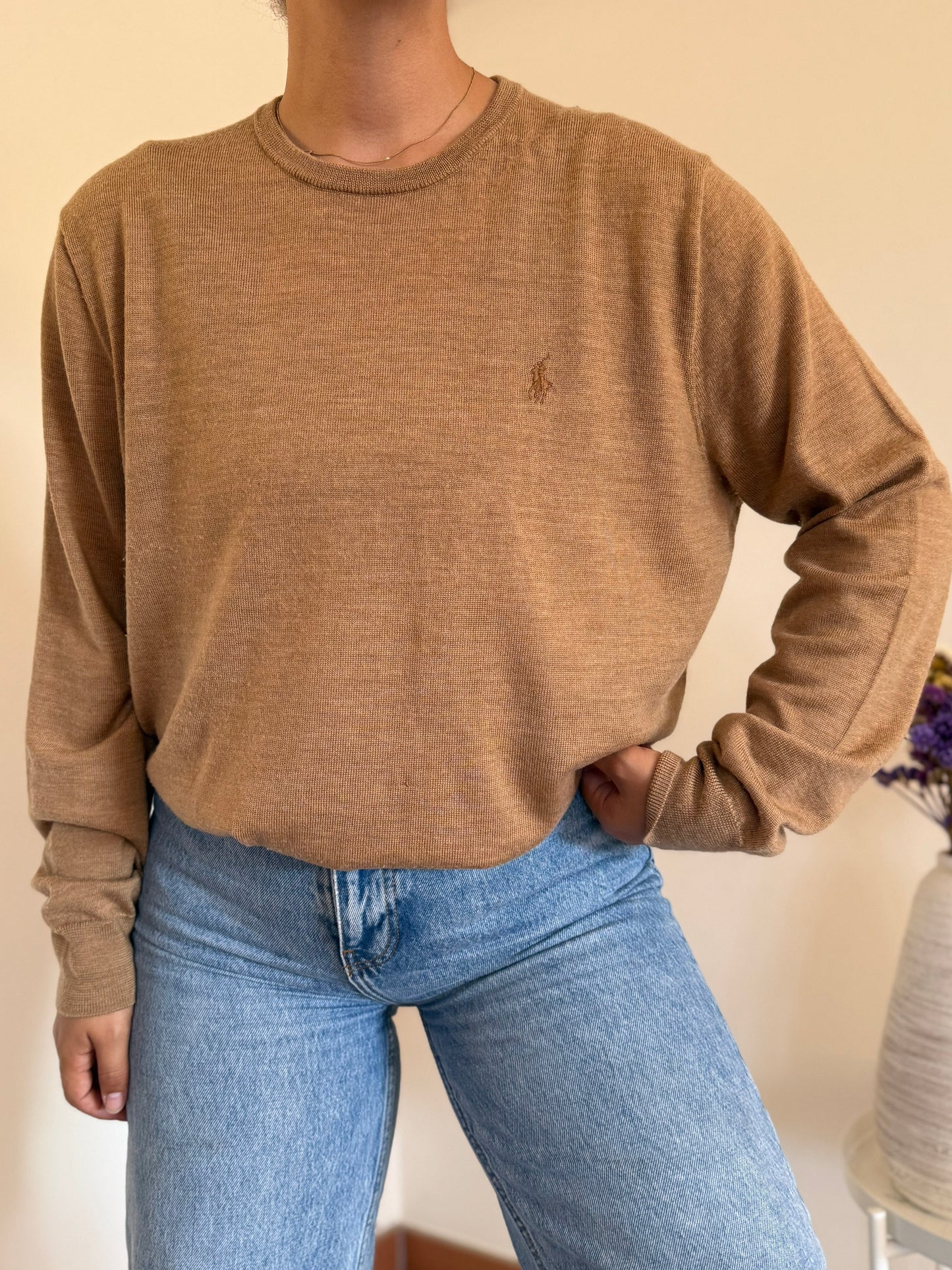 Ralph Lauren Round Neck Knit 100% Lã