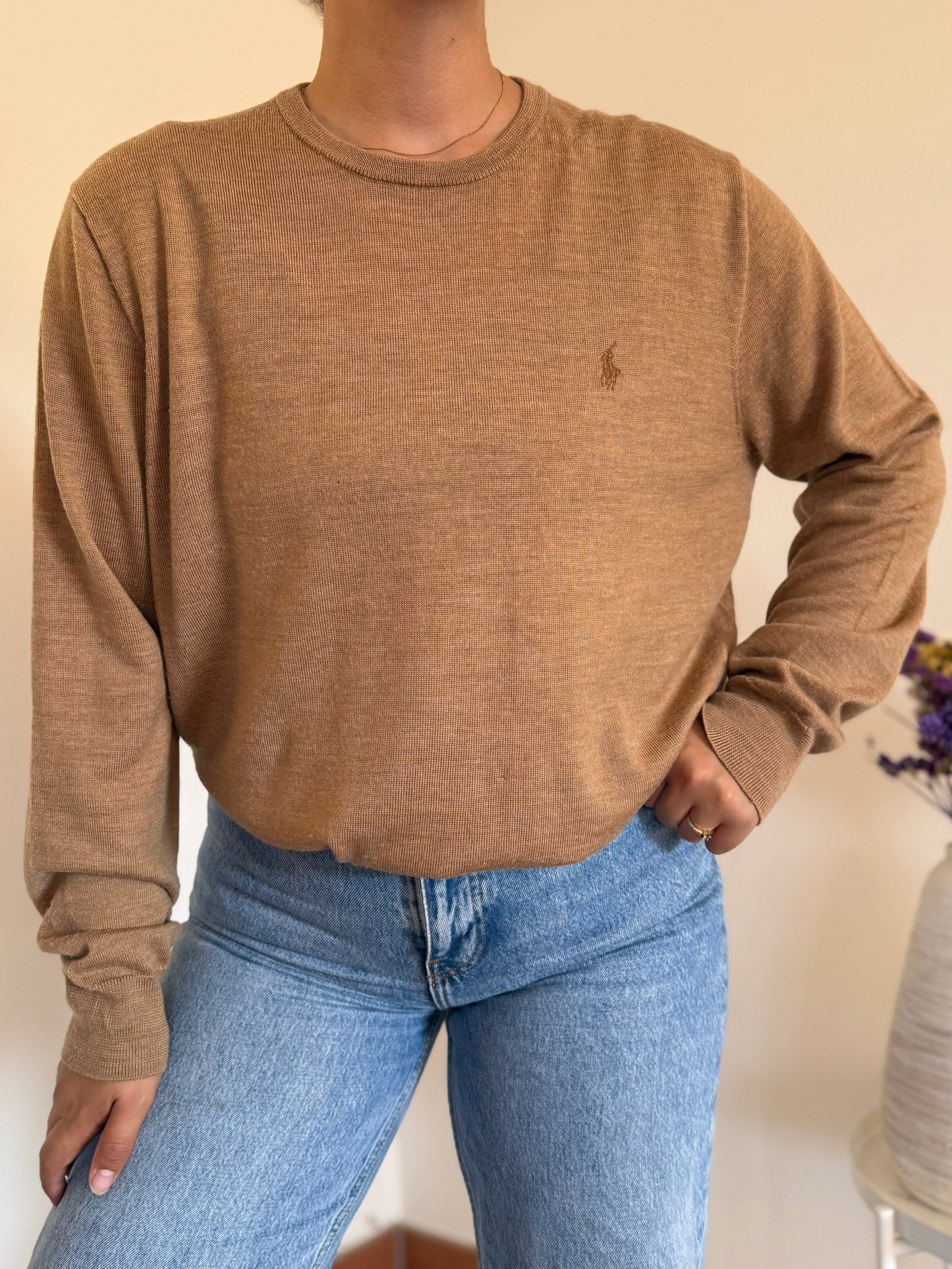 Ralph Lauren Round Neck Knit 100% Lã