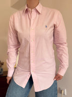 Polo Ralph Lauren Pink Plaid Shirt Costum Fit 100% Cotton