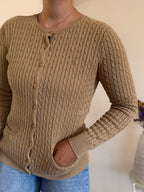 Ralph Lauren Round Neck Cable Knit Cardigan