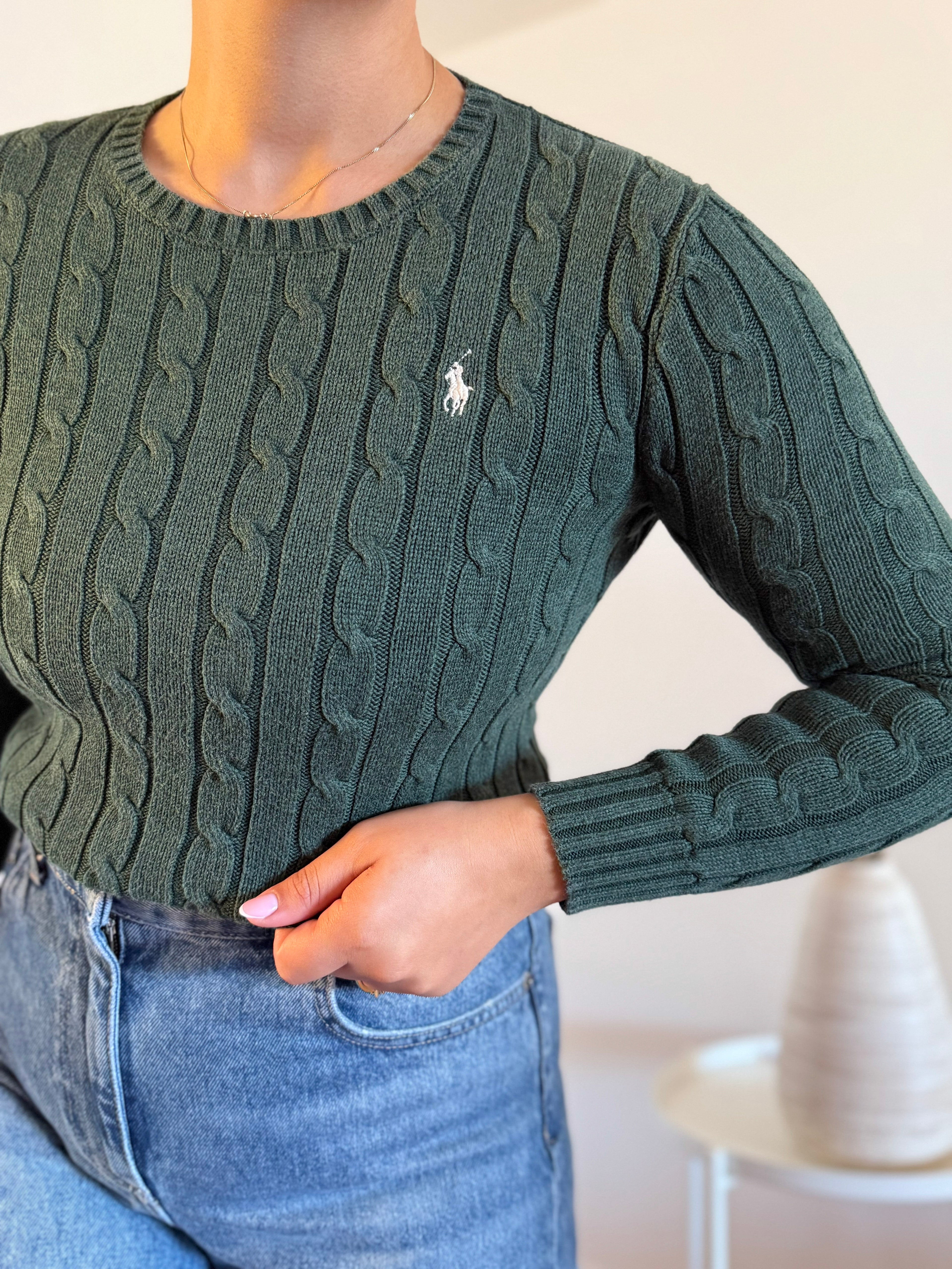 Ralph Lauren Cable Knit Round Neck Sweater