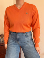 Lacoste V-Neck Knit Sweater 50% Wool 50% Acrylic