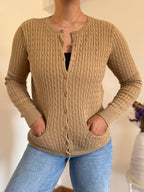 Ralph Lauren Round Neck Cable Knit Cardigan