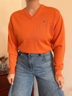 Lacoste V-Neck Knit Sweater 50% Wool 50% Acrylic