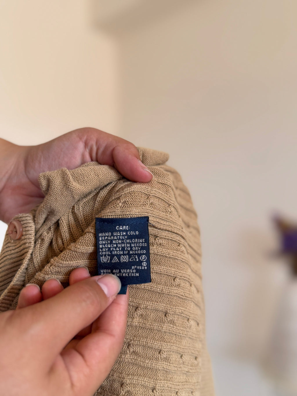 Ralph Lauren Round Neck Cable Knit Cardigan