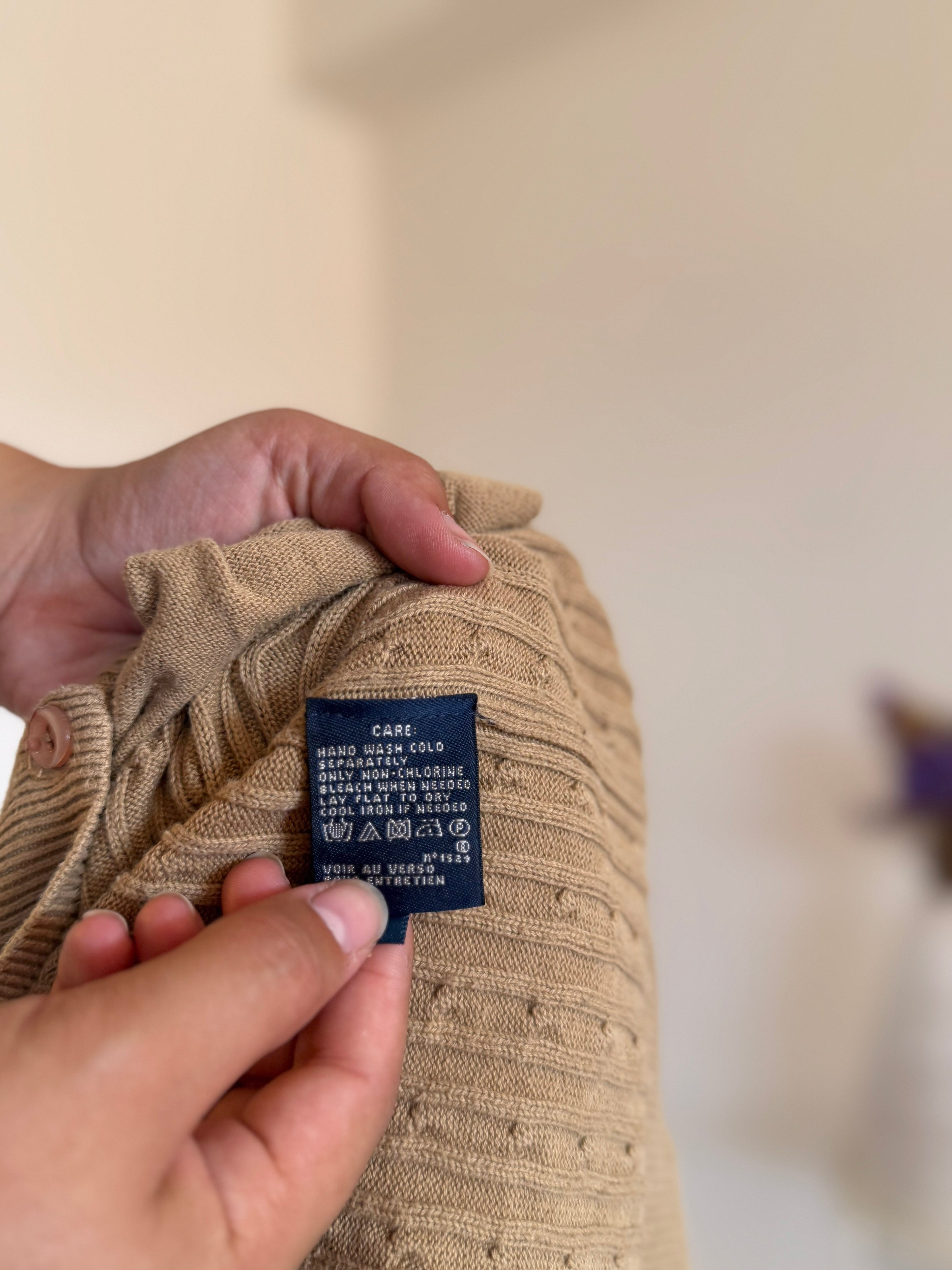 Ralph Lauren Round Neck Cable Knit Cardigan