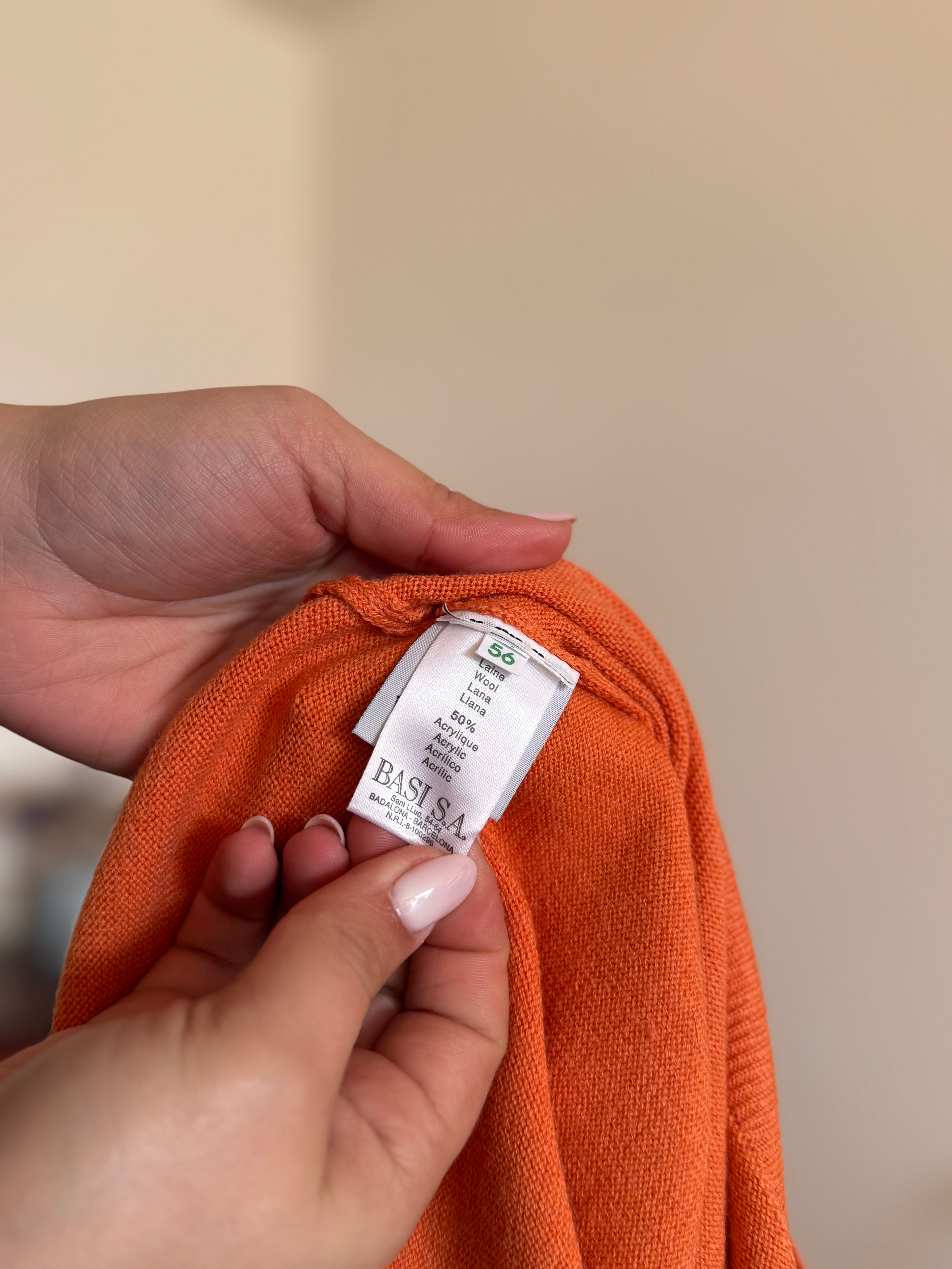 Lacoste V-Neck Knit Sweater 50% Wool 50% Acrylic