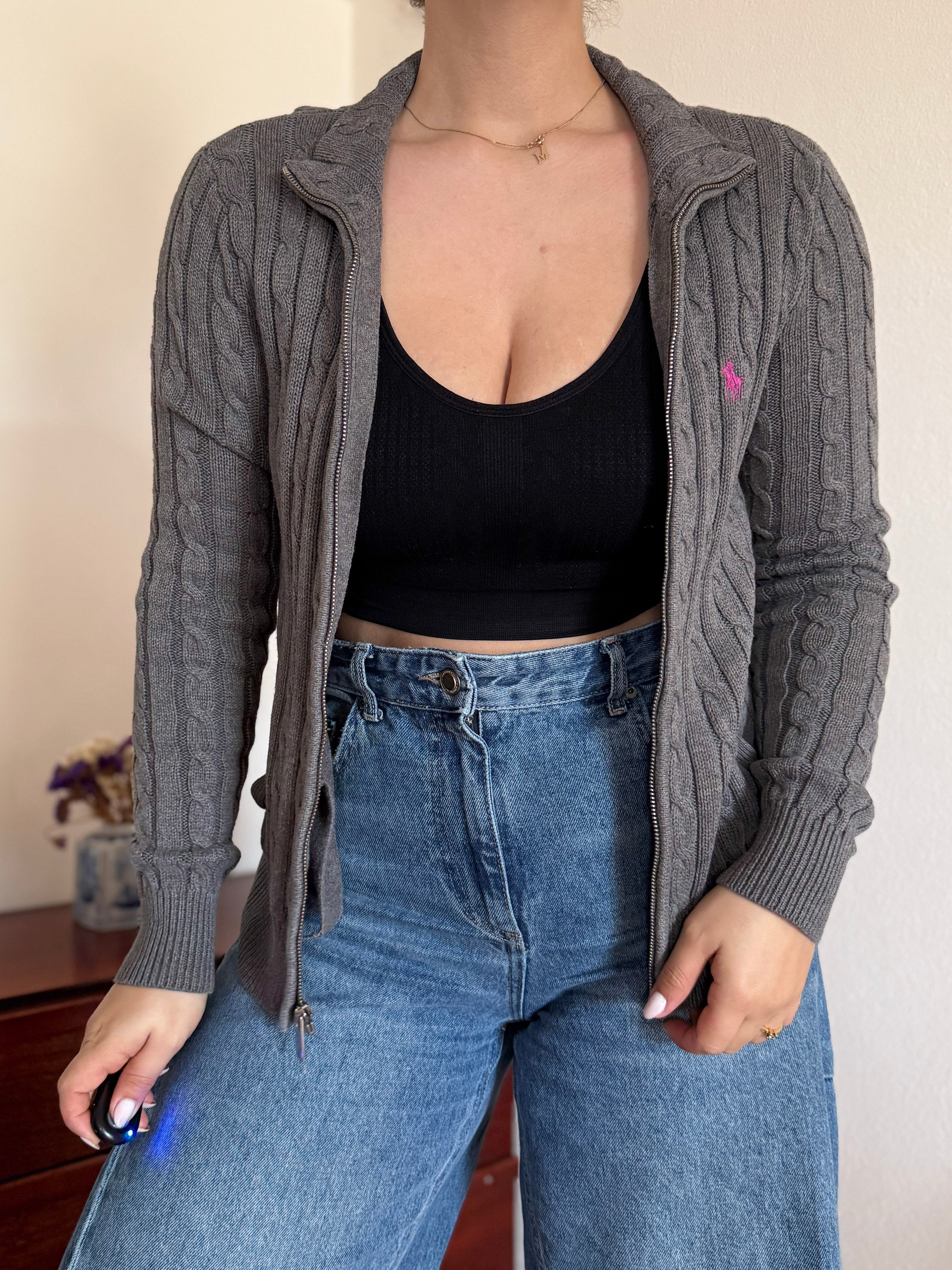 Ralph Lauren Cable Knit Cardigan 100% Cotton