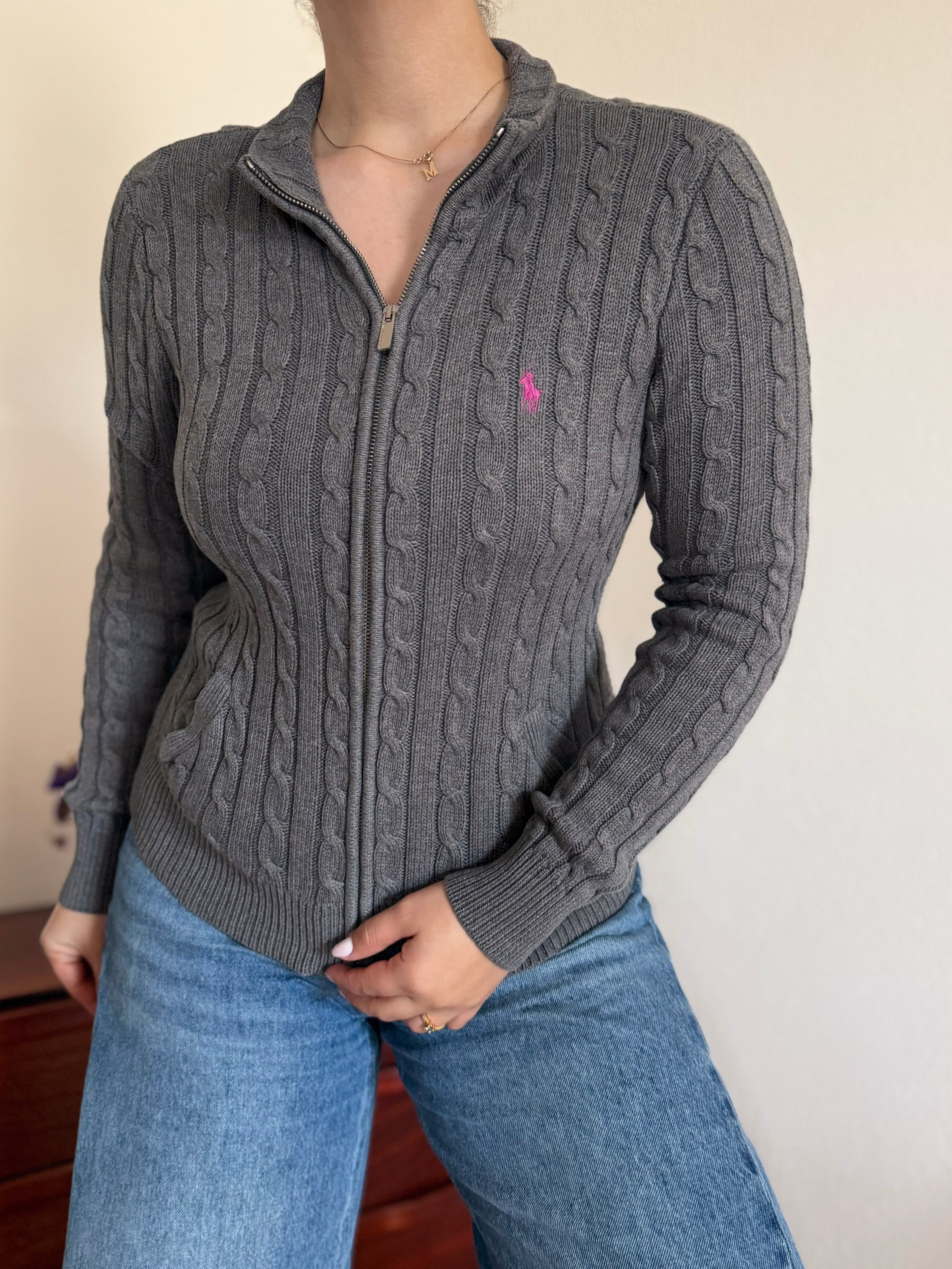 Ralph Lauren Cable Knit Cardigan 100% Cotton