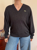 Lacoste V-Neck Knit Sweater 50% Wool 50% Acrylic