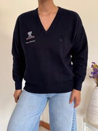 Burberry V-neck Knit Sweater 55% Lambswool 10% Angora