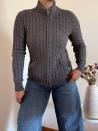 Ralph Lauren Cable Knit Full Zip Sweater