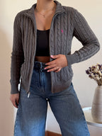 Ralph Lauren Cable Knit Full Zip Sweater