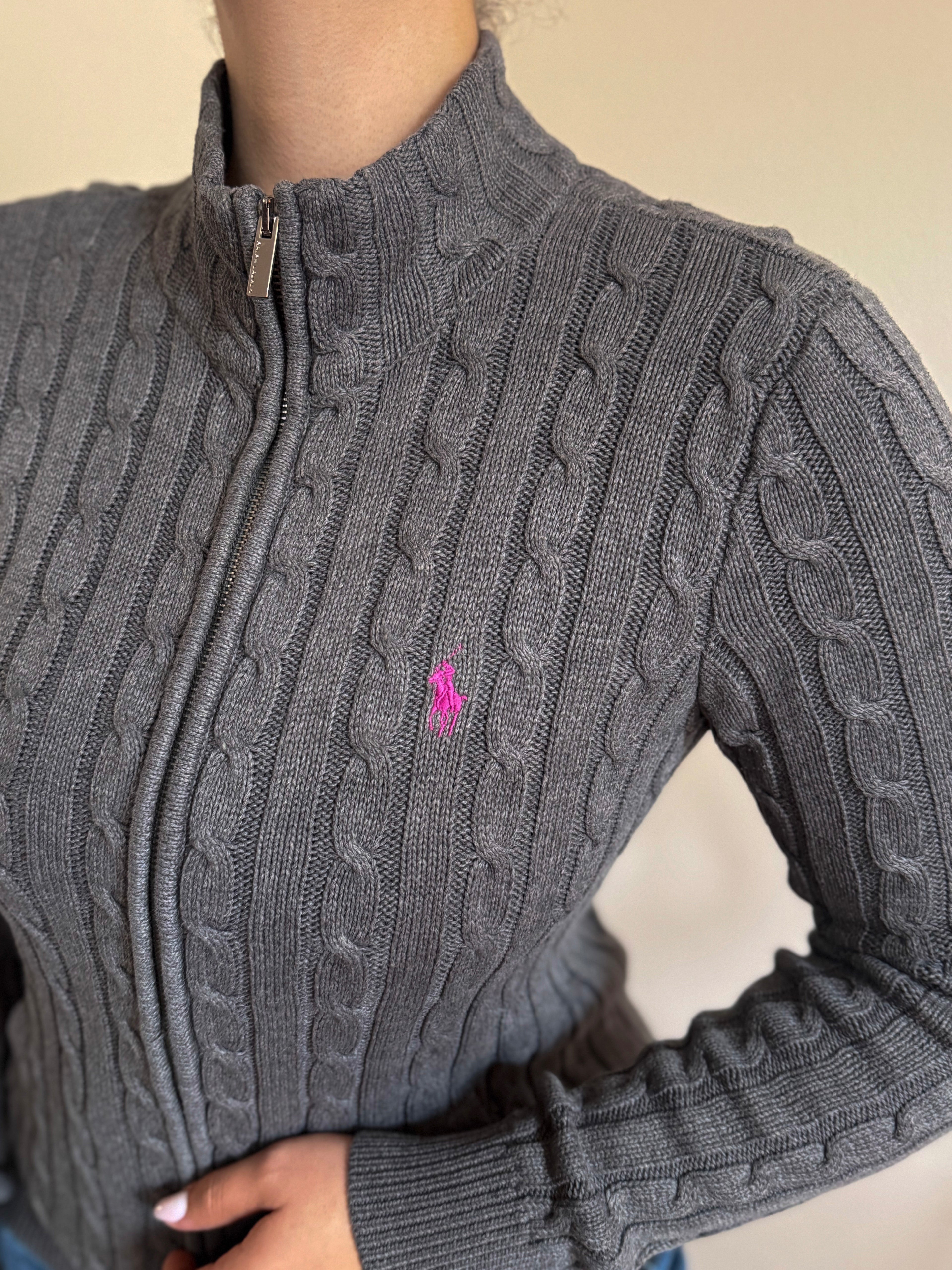 Ralph Lauren Cable Knit Cardigan 100% Cotton