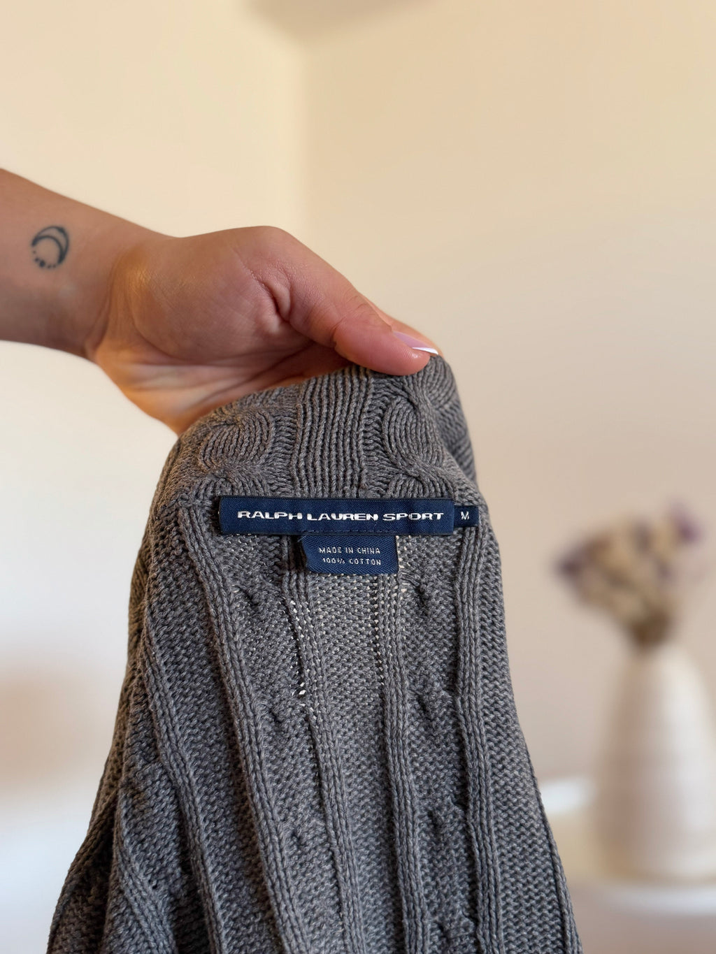 Ralph Lauren Cable Knit Full Zip Sweater