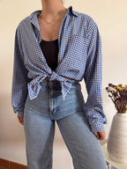 Ralph Lauren Shirt Classic Fit Plaid Blue 100% Cotton