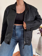 Vintage Bomber Leather Jacket