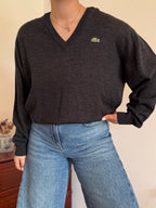 Lacoste V-Neck Knit Sweater 50% Wool 50% Acrylic