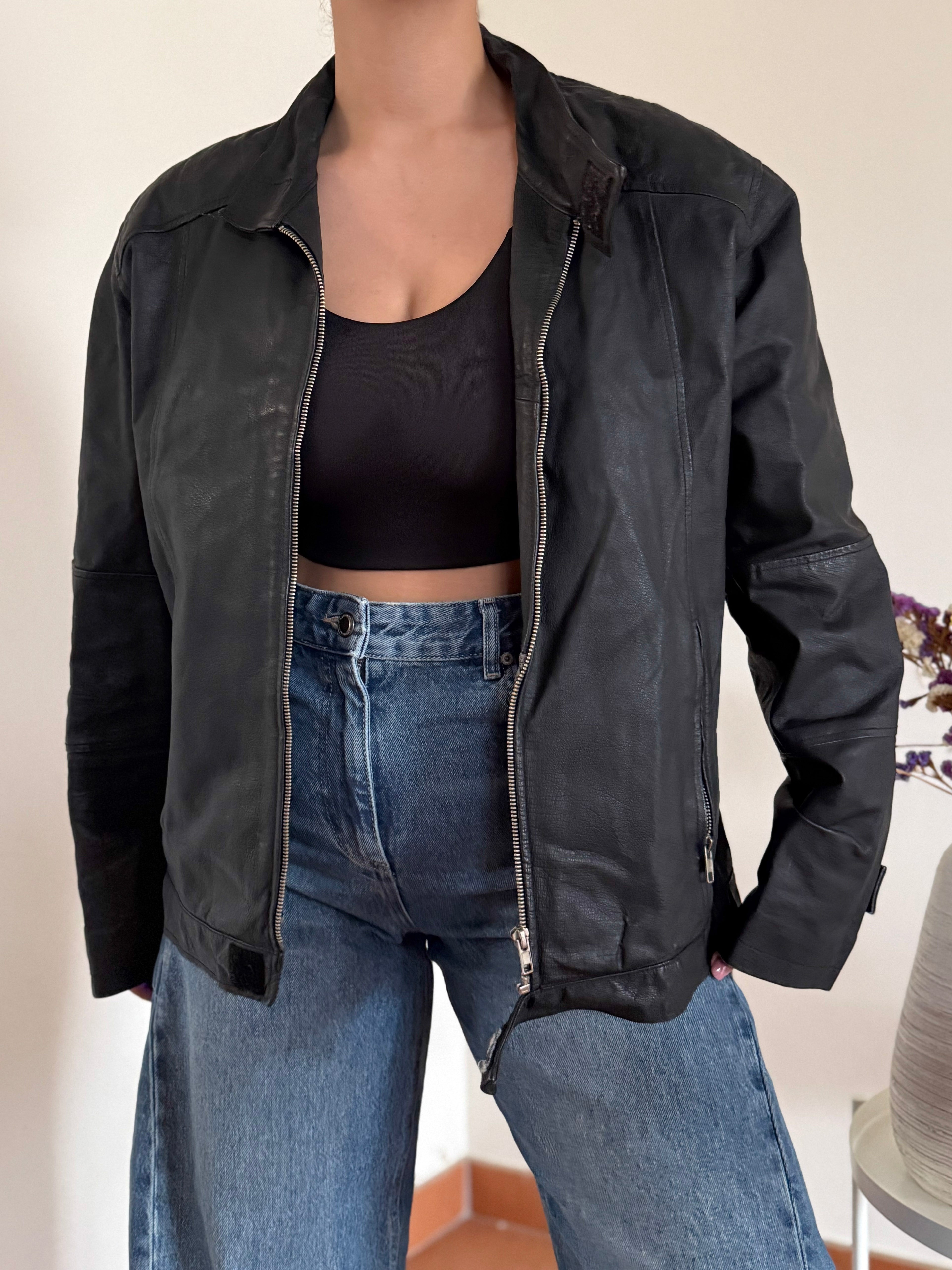 Vintage Bomber Leather Jacket