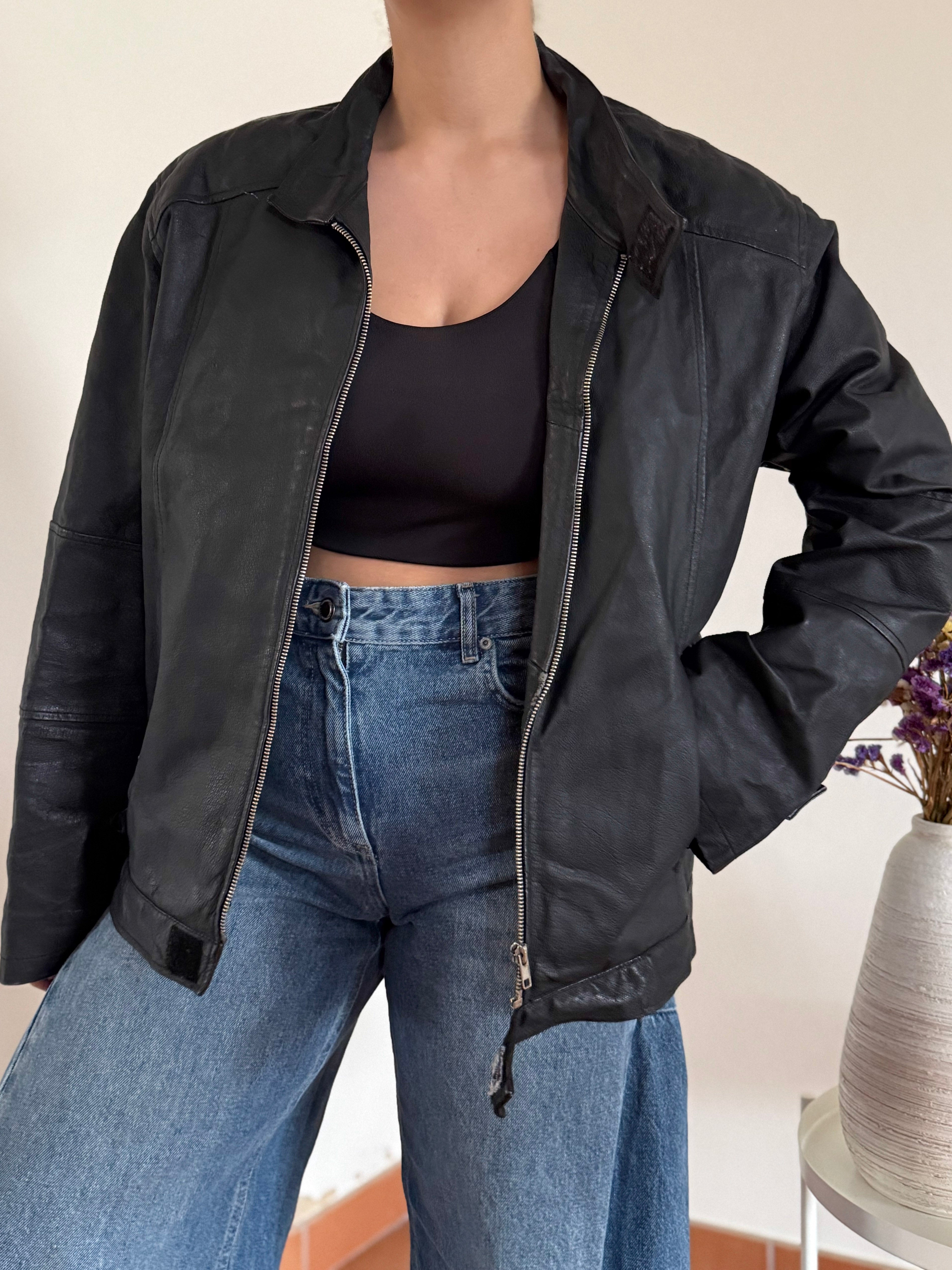 Vintage Bomber Leather Jacket