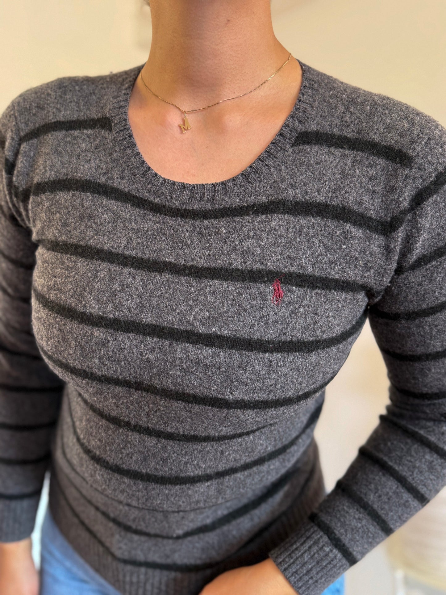 Ralph Lauren Round Neck Knit 100% Lã