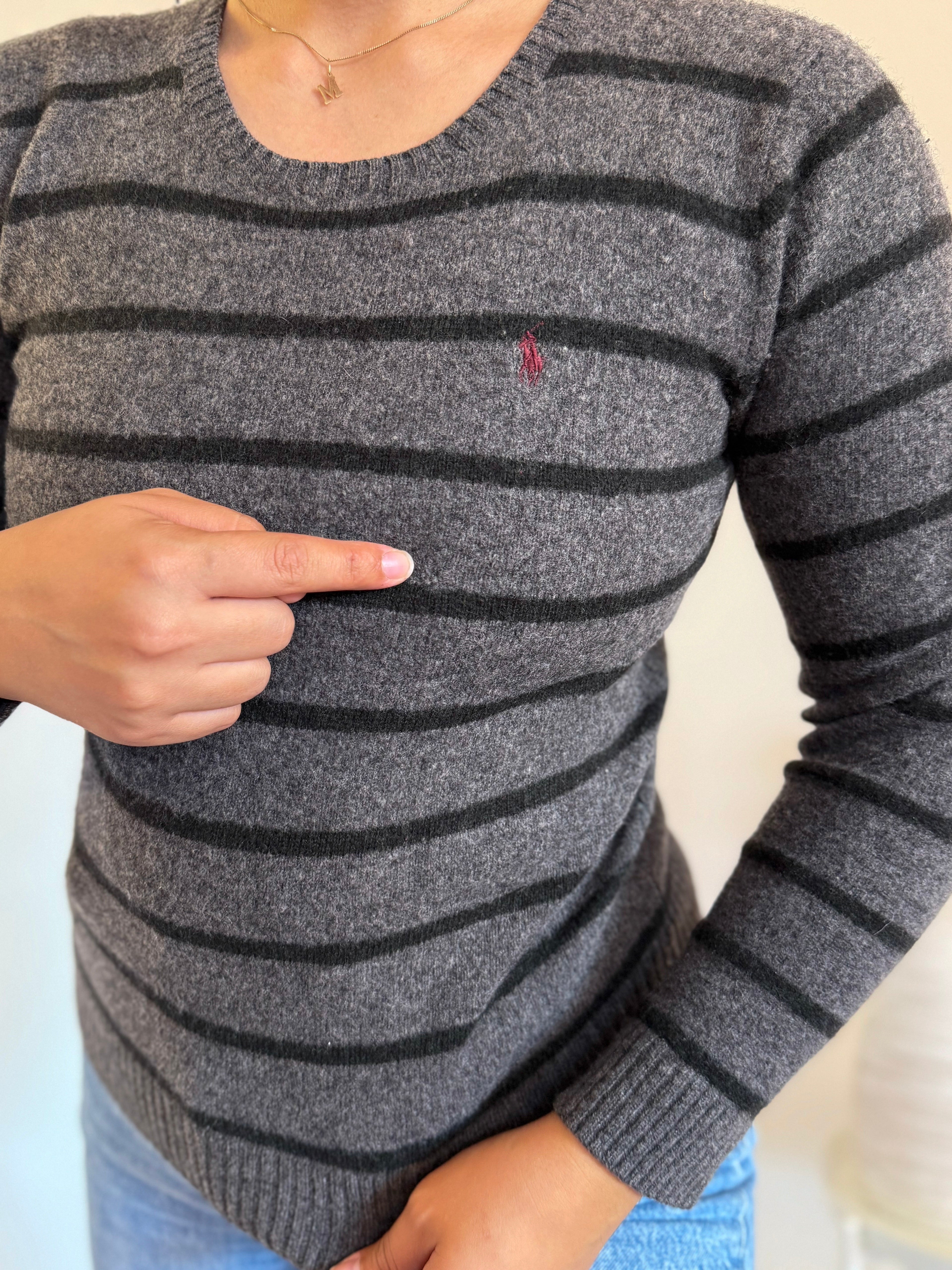 Ralph Lauren Round Neck Knit 100% Lã