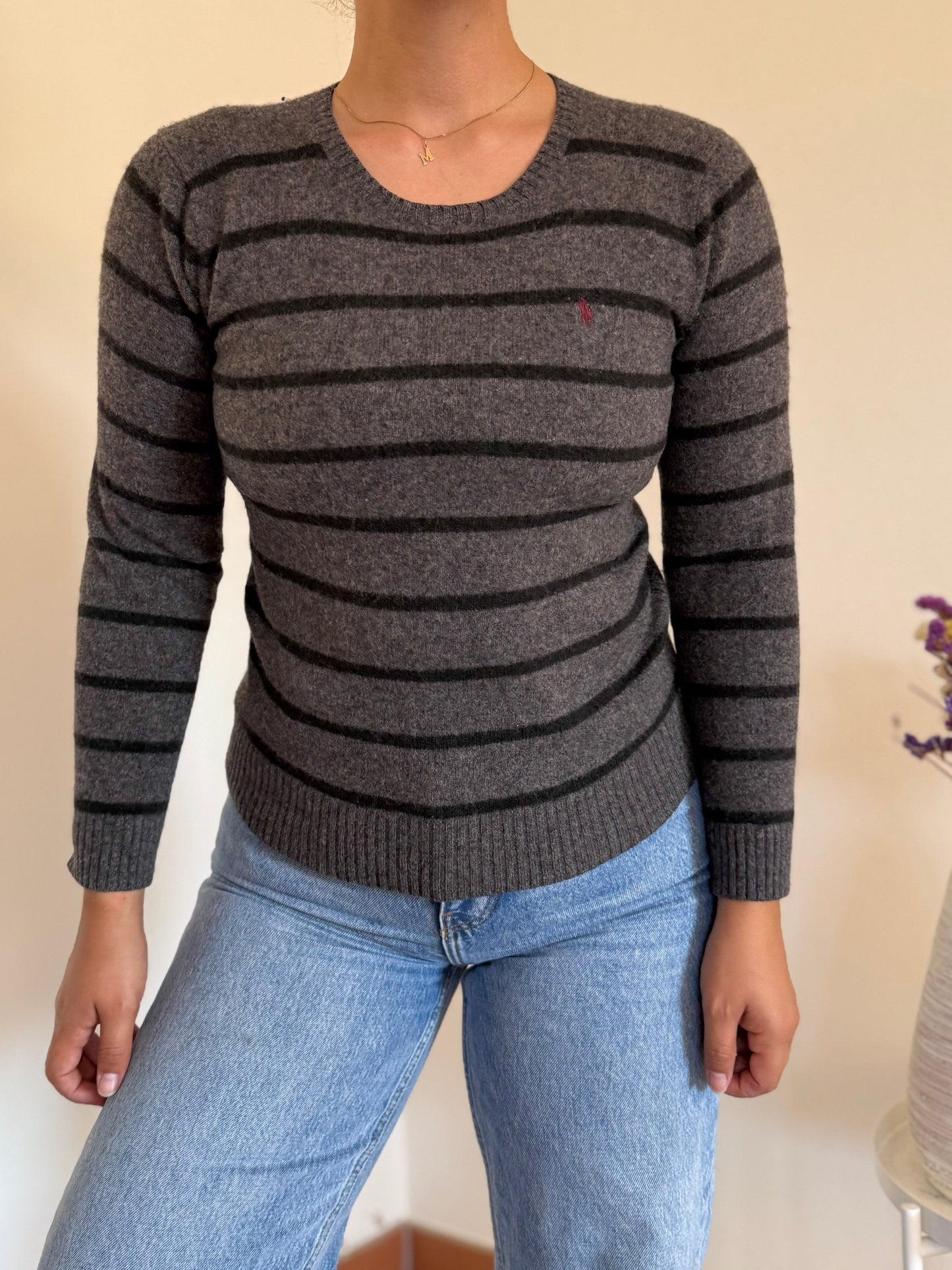 Ralph Lauren Round Neck Knit 100% Lã