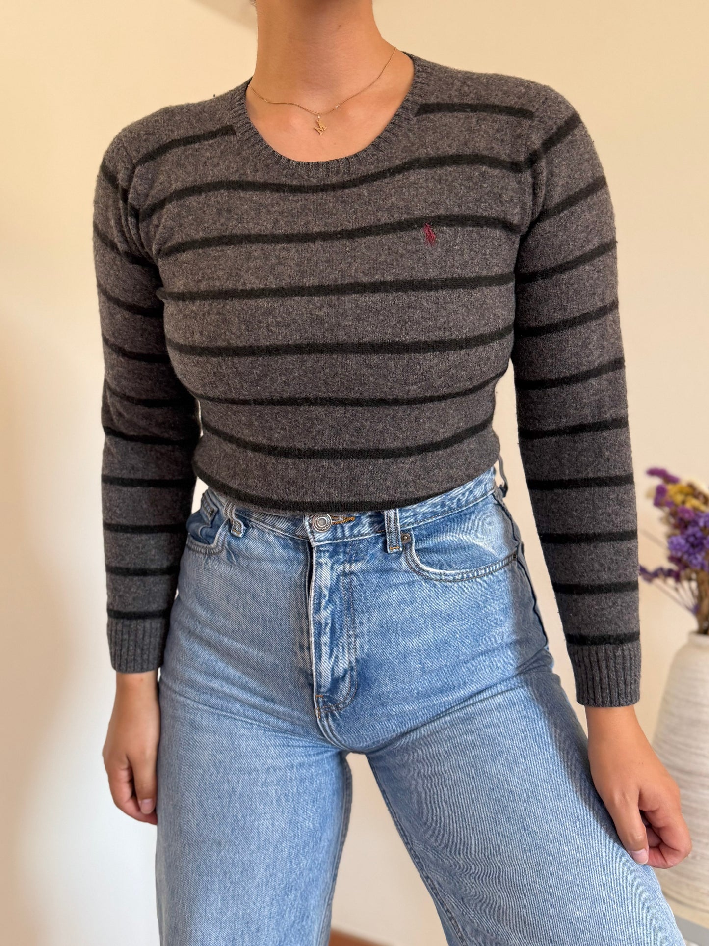 Ralph Lauren Round Neck Knit 100% Lã
