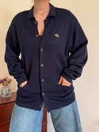 Lacoste Cardigan Knit Sweater 50% Wool 50% Acrylic
