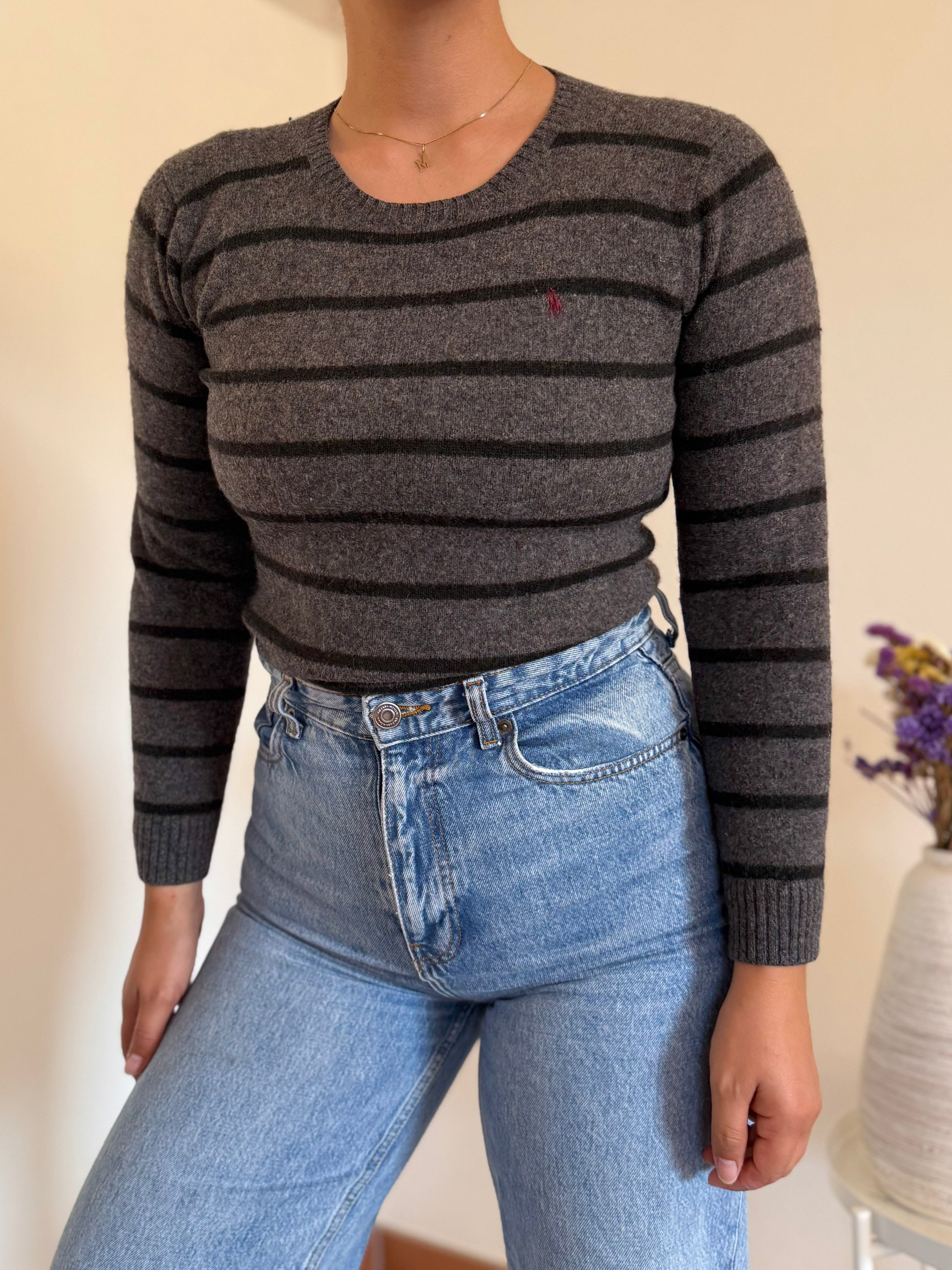 Ralph Lauren Round Neck Knit 100% Lã