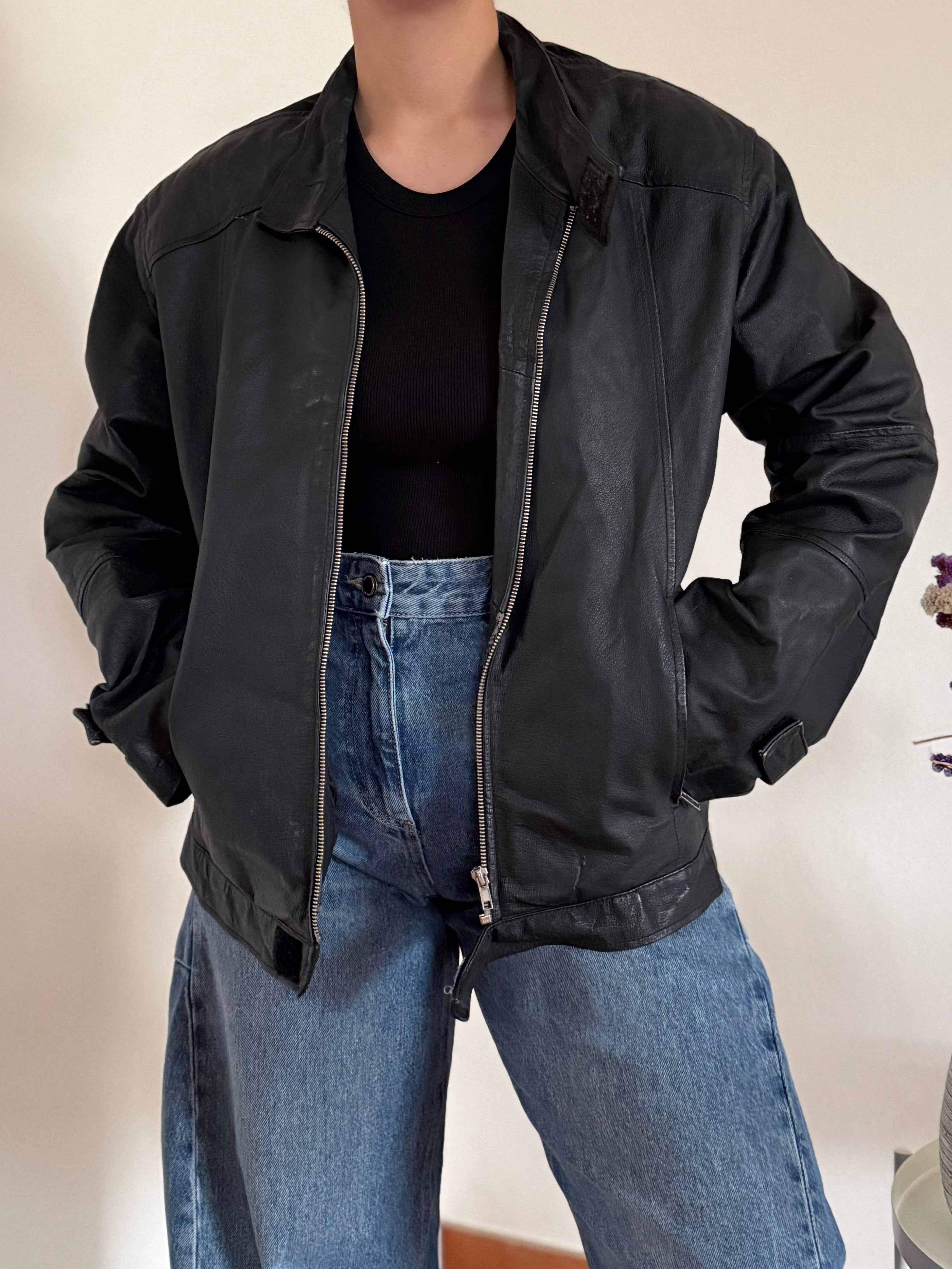 Vintage Bomber Leather Jacket