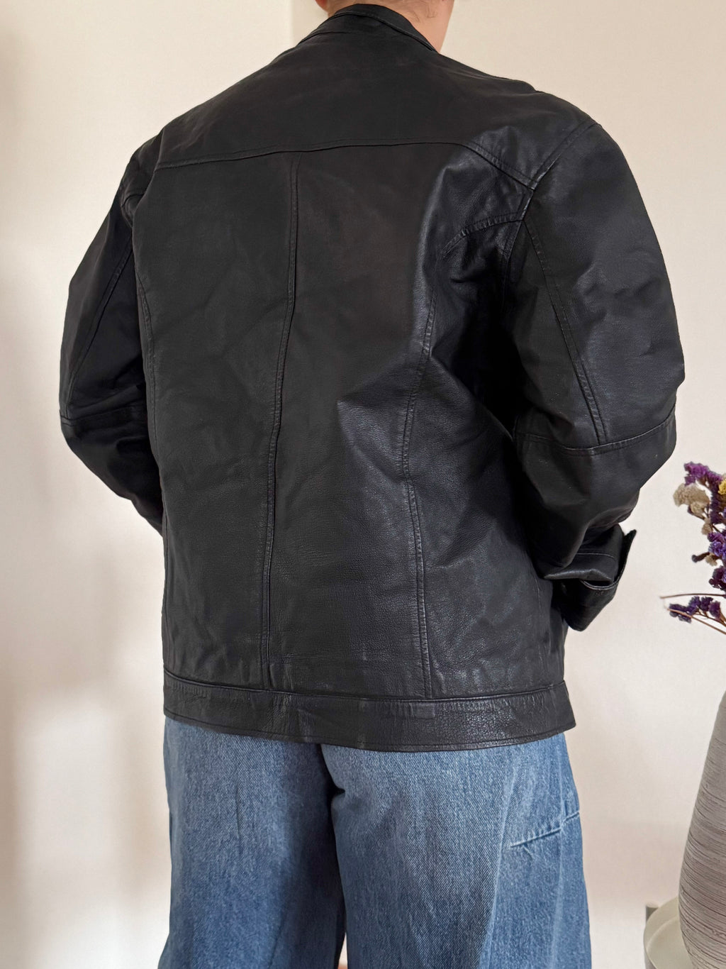 Vintage Bomber Leather Jacket