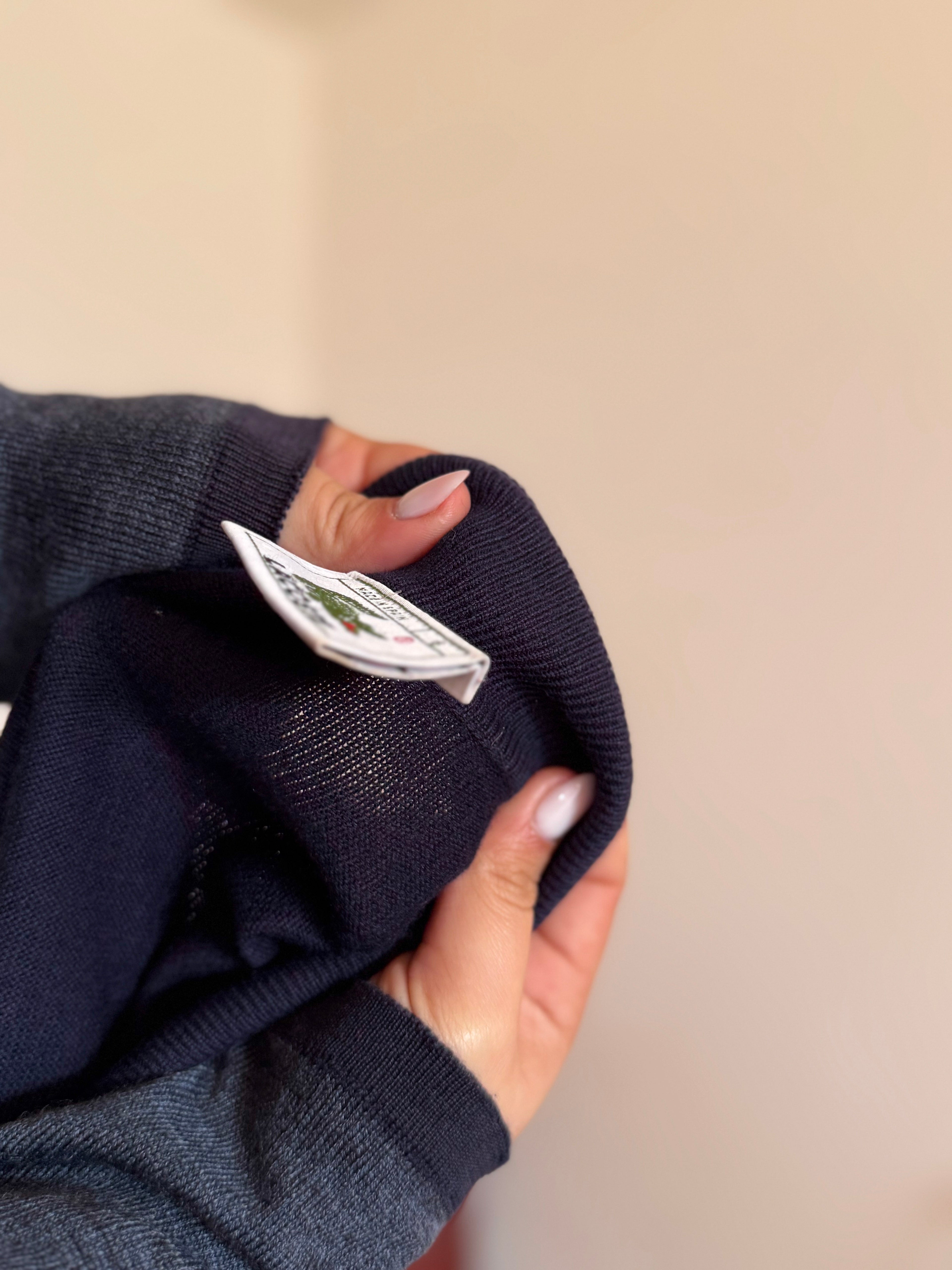 Lacoste Cardigan Knit Sweater 50% Wool 50% Acrylic