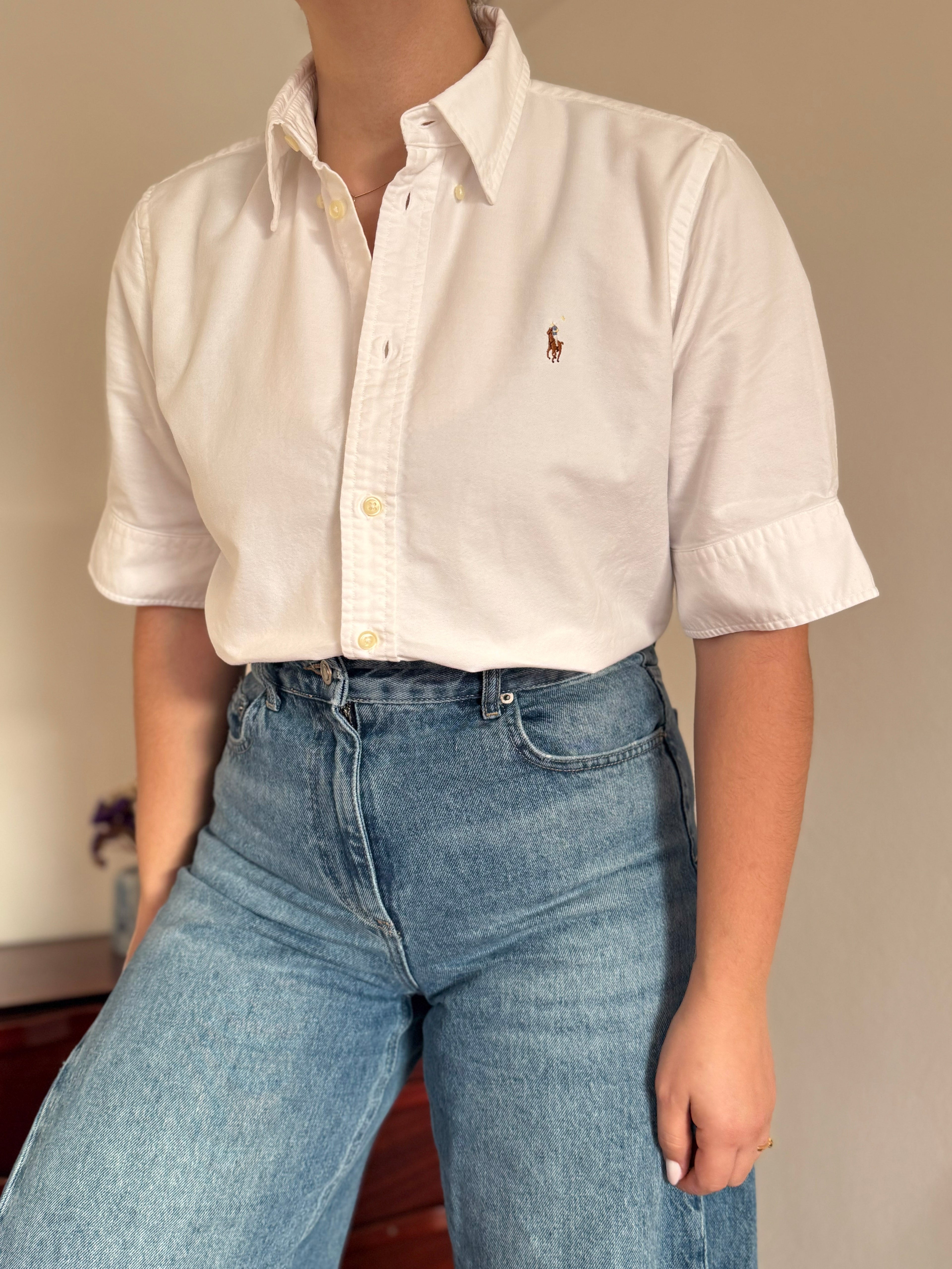 Polo Ralph Lauren Plain White Shirt 100% Cotton