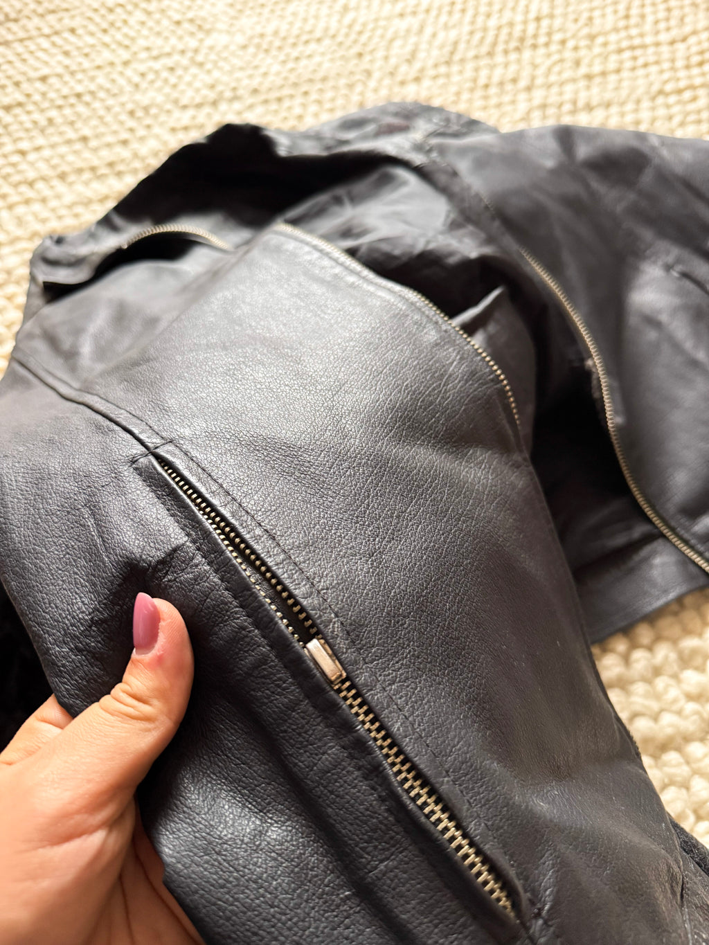 Vintage Bomber Leather Jacket