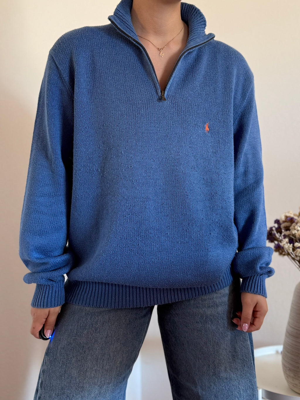 Ralph Lauren Cable Knit 1/4 Zip Sweater