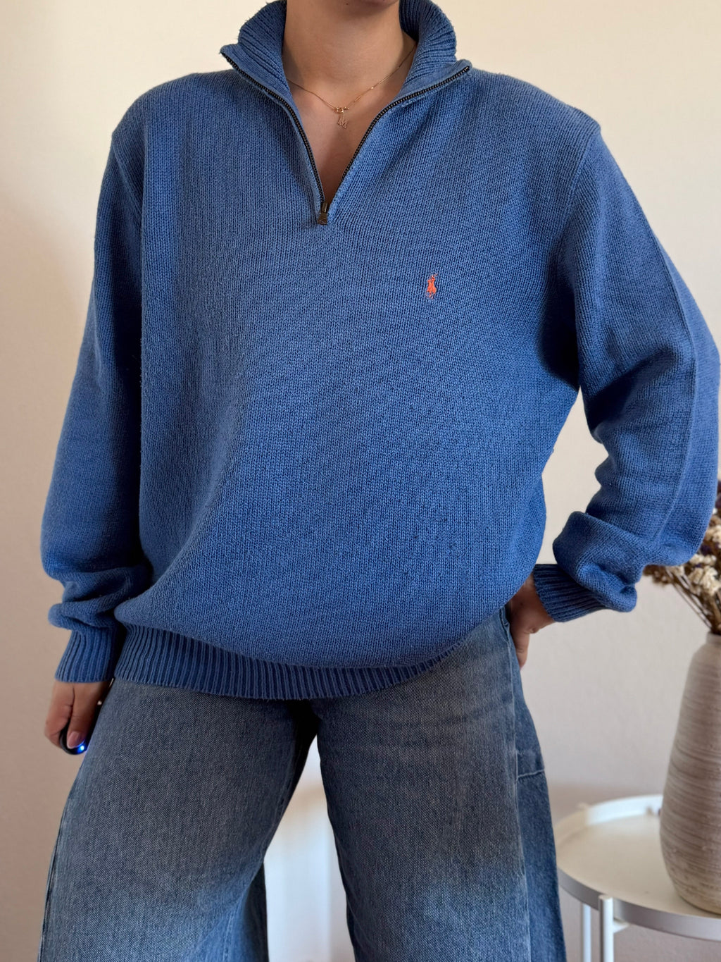 Ralph Lauren Cable Knit 1/4 Zip Sweater