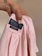 Polo Ralph Lauren Pink Plaid Shirt Costum Fit 100% Cotton